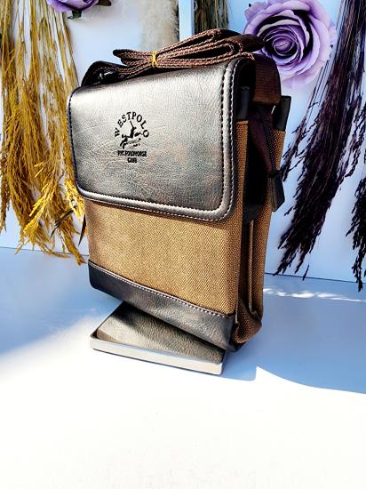 WEST POLO ERKEK A KALİTE 1 . SINIF İŞÇİLİK KANVAS-SUNİ DERİ ( 5 GÖZLÜ ) CROSSBODY ( ÇAPRAZ ) ÇANTA